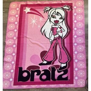 Bratz Throw  Blanket Fleece Pink Y2K Doll Vintage RARE Barbie Pink